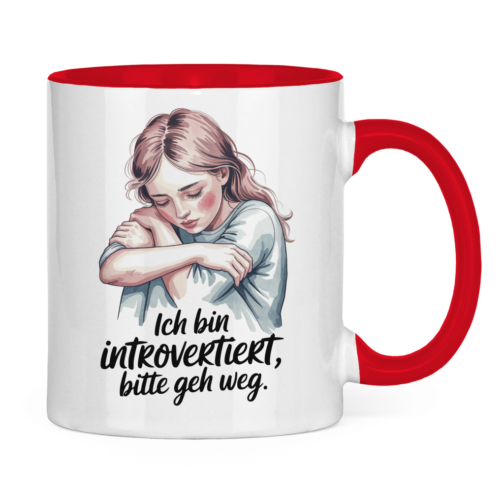 Sprüche Tasse "Ich bin introvertiert, bitte geh weg"