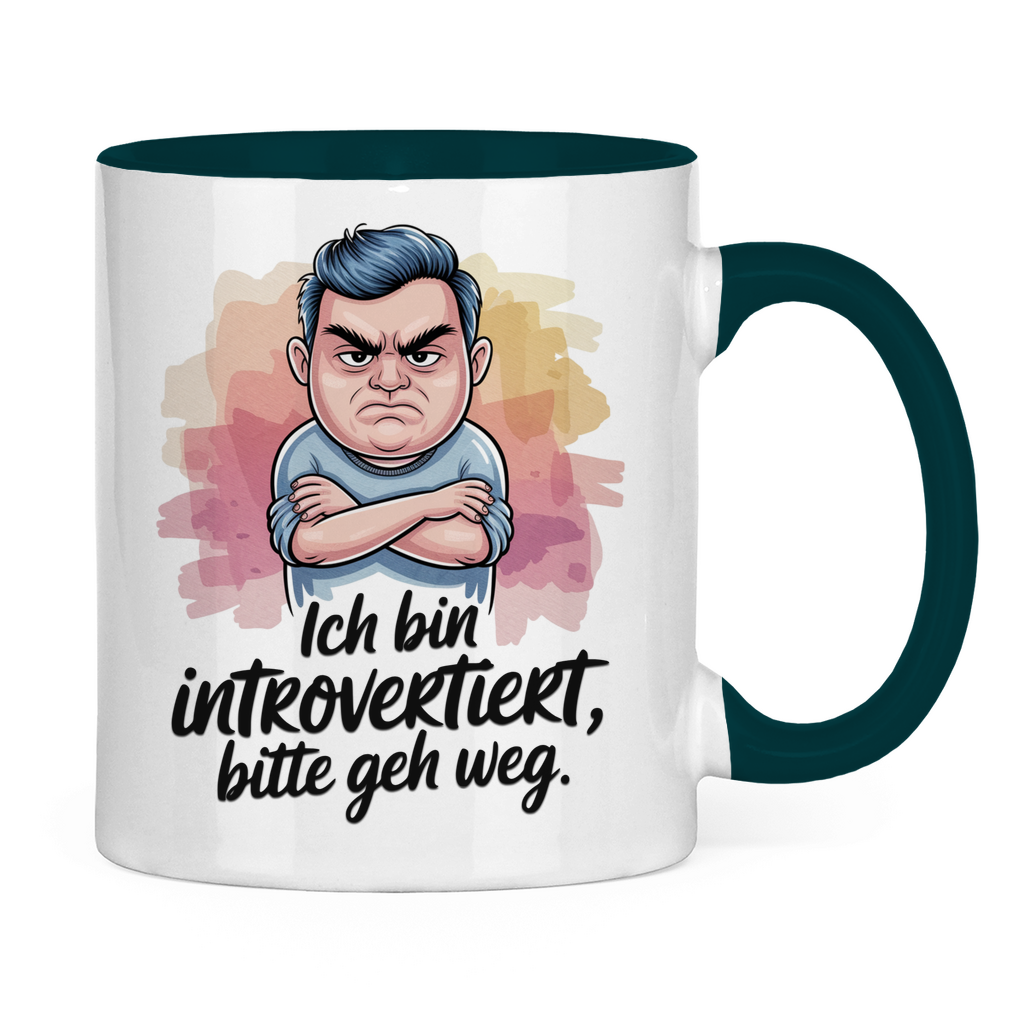 Sprüche Tasse "Ich bin introvertiert, bitte geh weg" 2