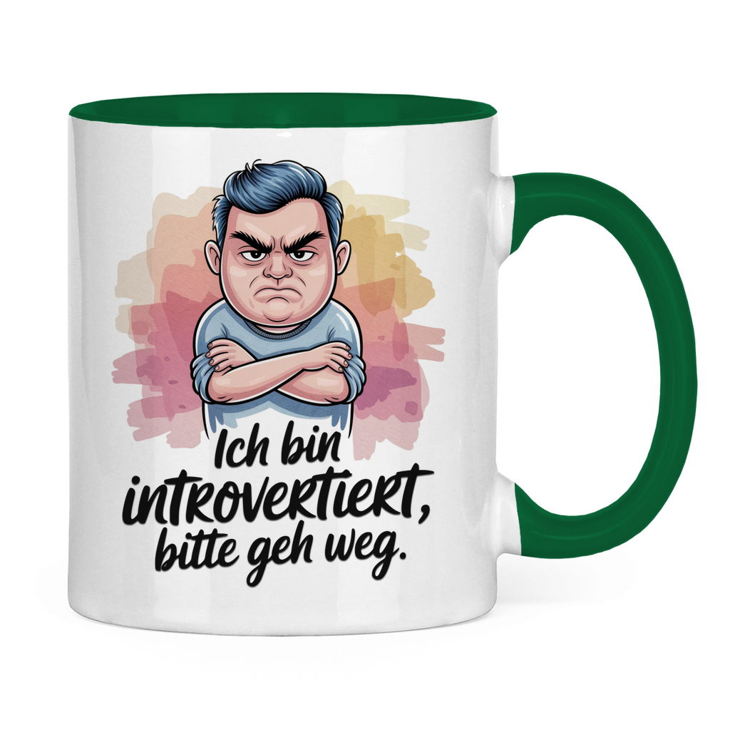 Sprüche Tasse "Ich bin introvertiert, bitte geh weg" 2