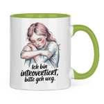 Sprüche Tasse "Ich bin introvertiert, bitte geh weg"