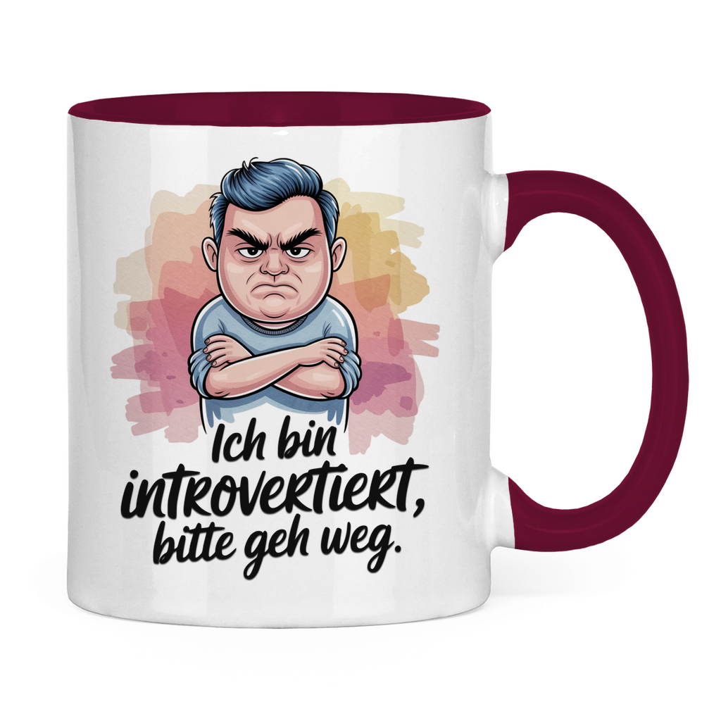 Sprüche Tasse "Ich bin introvertiert, bitte geh weg" 2