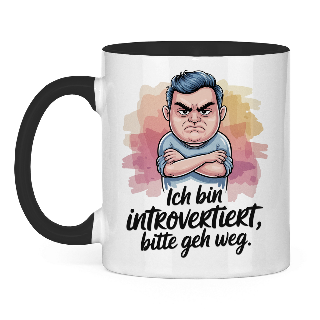 Sprüche Tasse "Ich bin introvertiert, bitte geh weg" 2