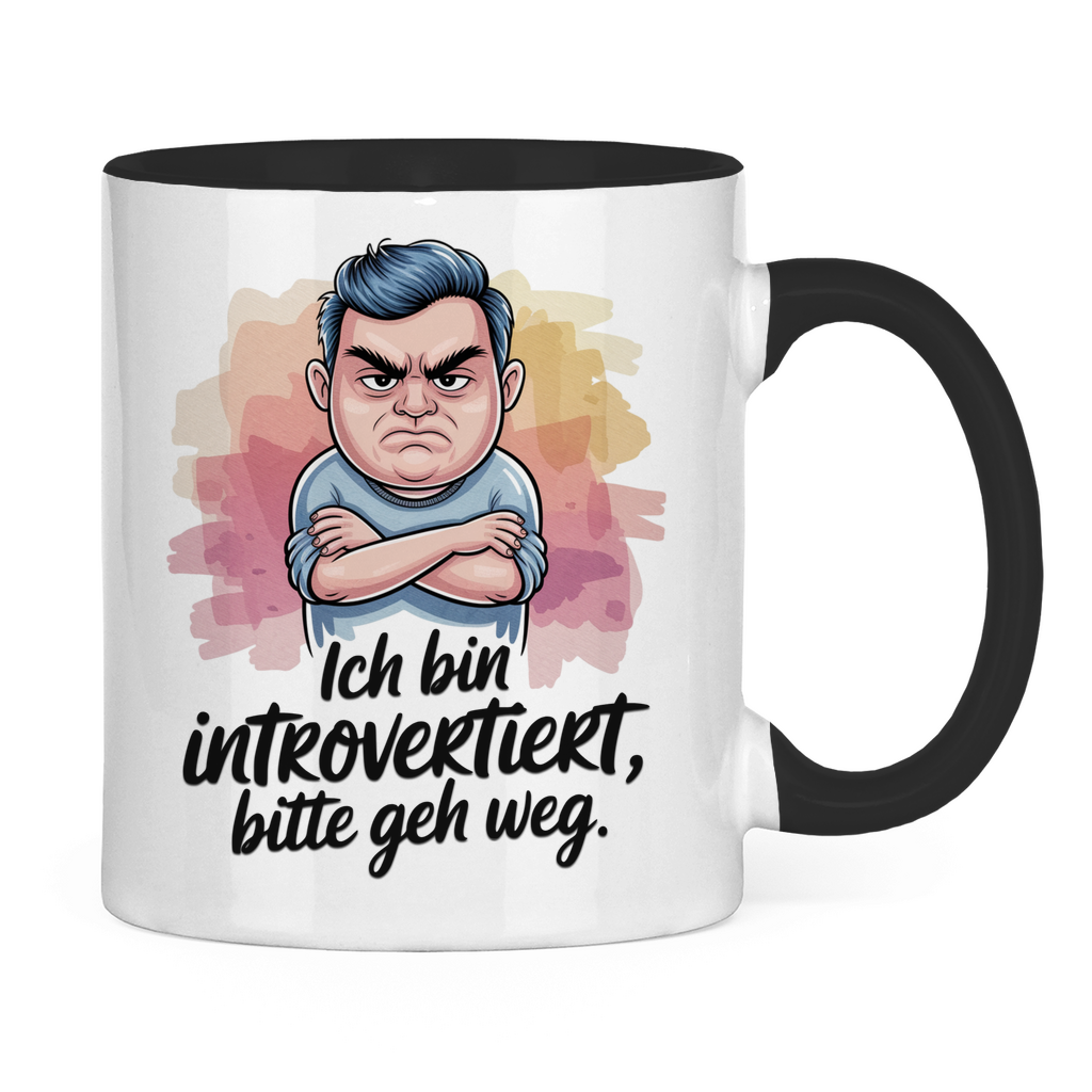 Sprüche Tasse "Ich bin introvertiert, bitte geh weg" 2