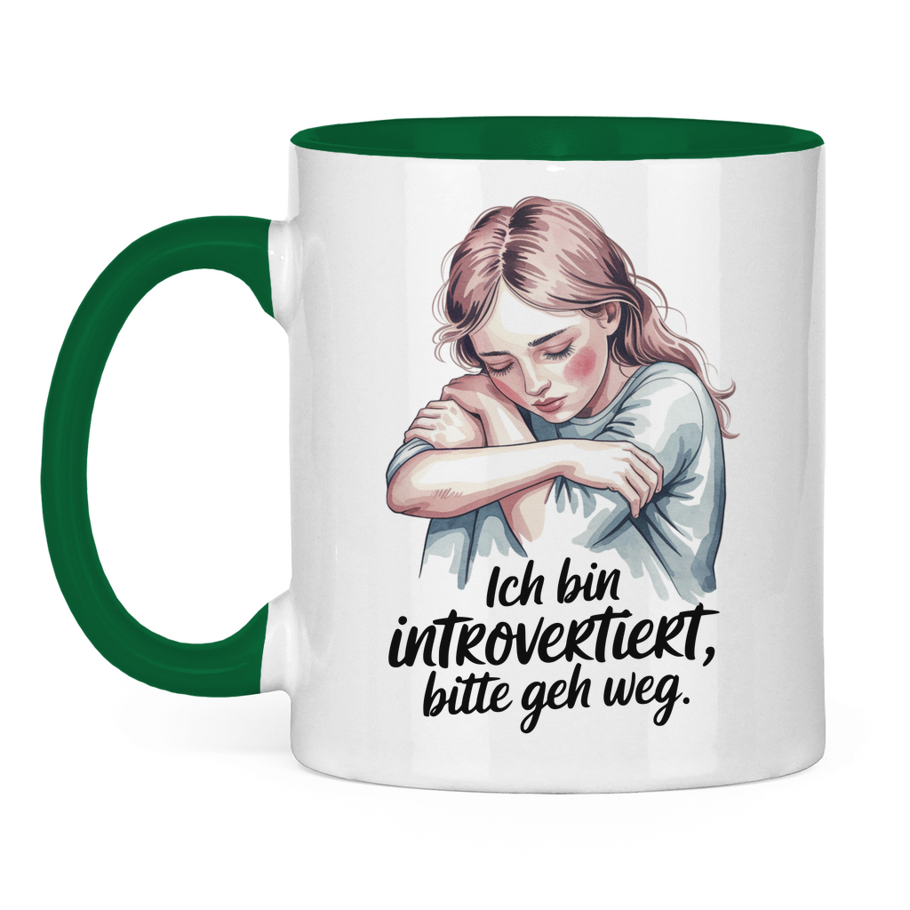 Sprüche Tasse "Ich bin introvertiert, bitte geh weg"