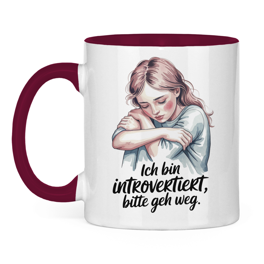 Sprüche Tasse "Ich bin introvertiert, bitte geh weg"