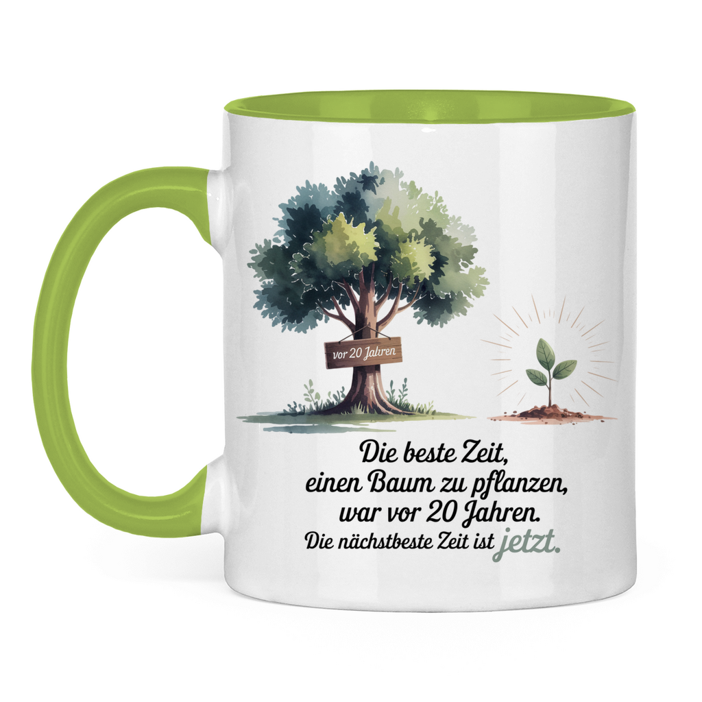Sprüche Tasse "Die beste Zeit einen Baum zu pflanzen, war vor 20 Jahren"