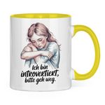 Sprüche Tasse "Ich bin introvertiert, bitte geh weg"