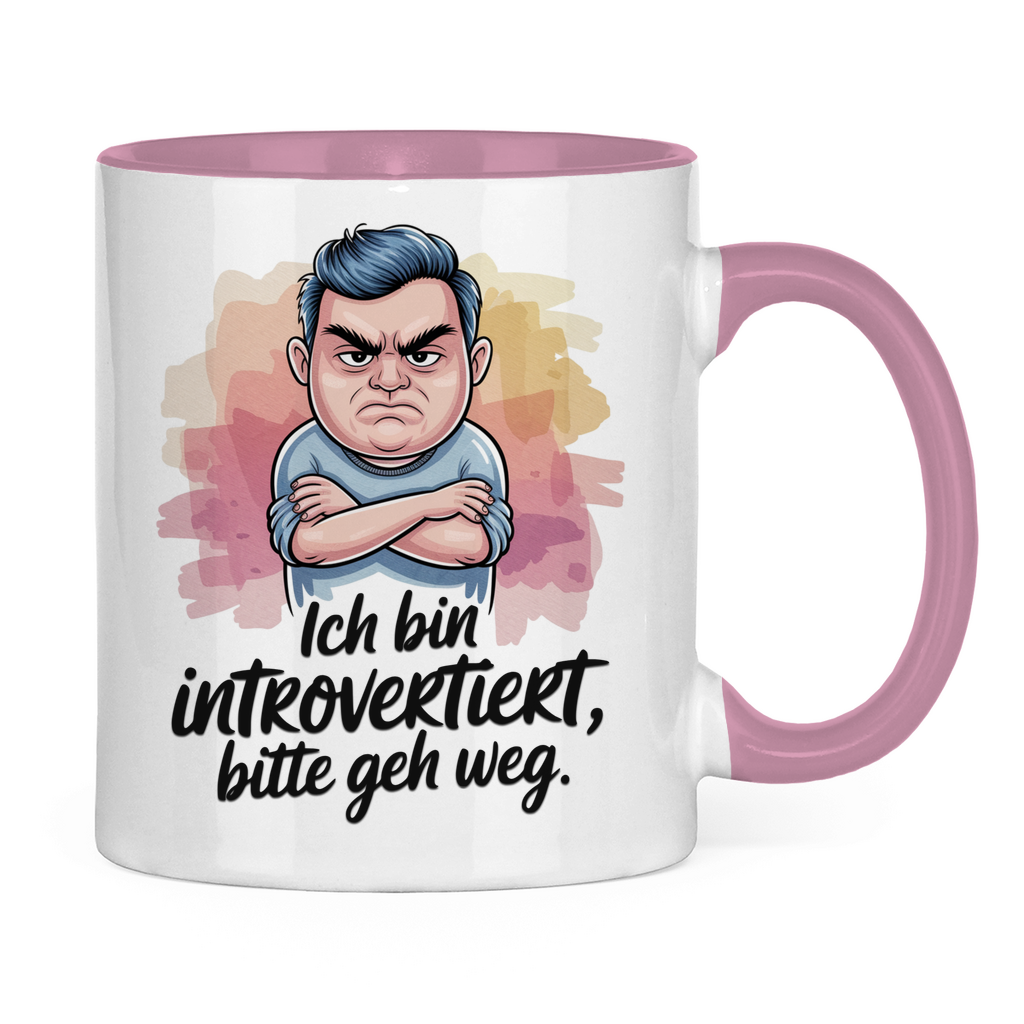 Sprüche Tasse "Ich bin introvertiert, bitte geh weg" 2