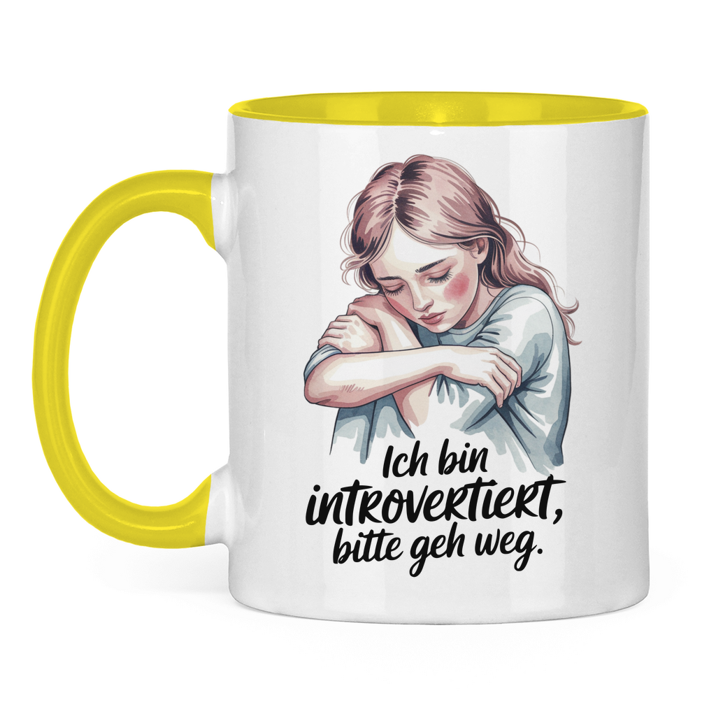 Sprüche Tasse "Ich bin introvertiert, bitte geh weg"