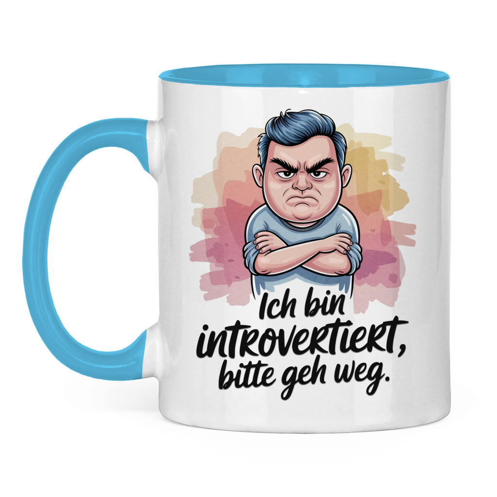Sprüche Tasse "Ich bin introvertiert, bitte geh weg" 2