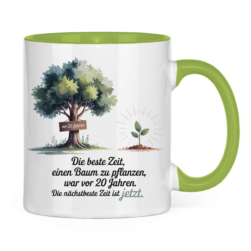 Sprüche Tasse "Die beste Zeit einen Baum zu pflanzen, war vor 20 Jahren"