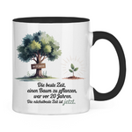 Sprüche Tasse "Die beste Zeit einen Baum zu pflanzen, war vor 20 Jahren"
