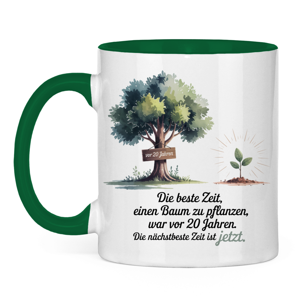 Sprüche Tasse "Die beste Zeit einen Baum zu pflanzen, war vor 20 Jahren"