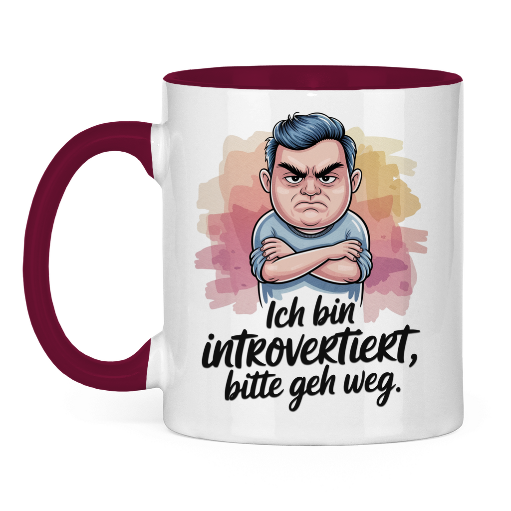 Sprüche Tasse "Ich bin introvertiert, bitte geh weg" 2