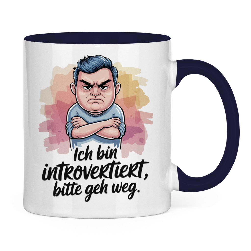 Sprüche Tasse "Ich bin introvertiert, bitte geh weg" 2