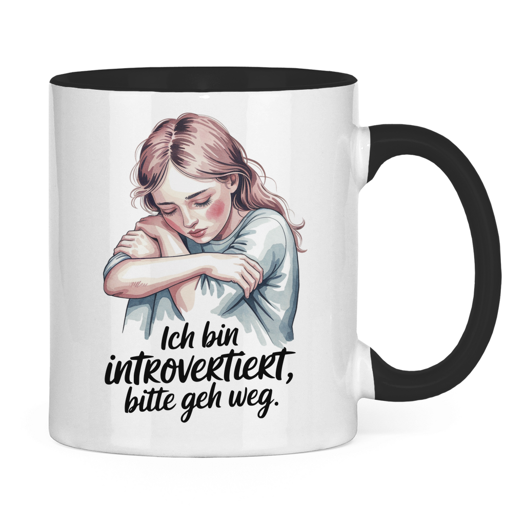 Sprüche Tasse "Ich bin introvertiert, bitte geh weg"