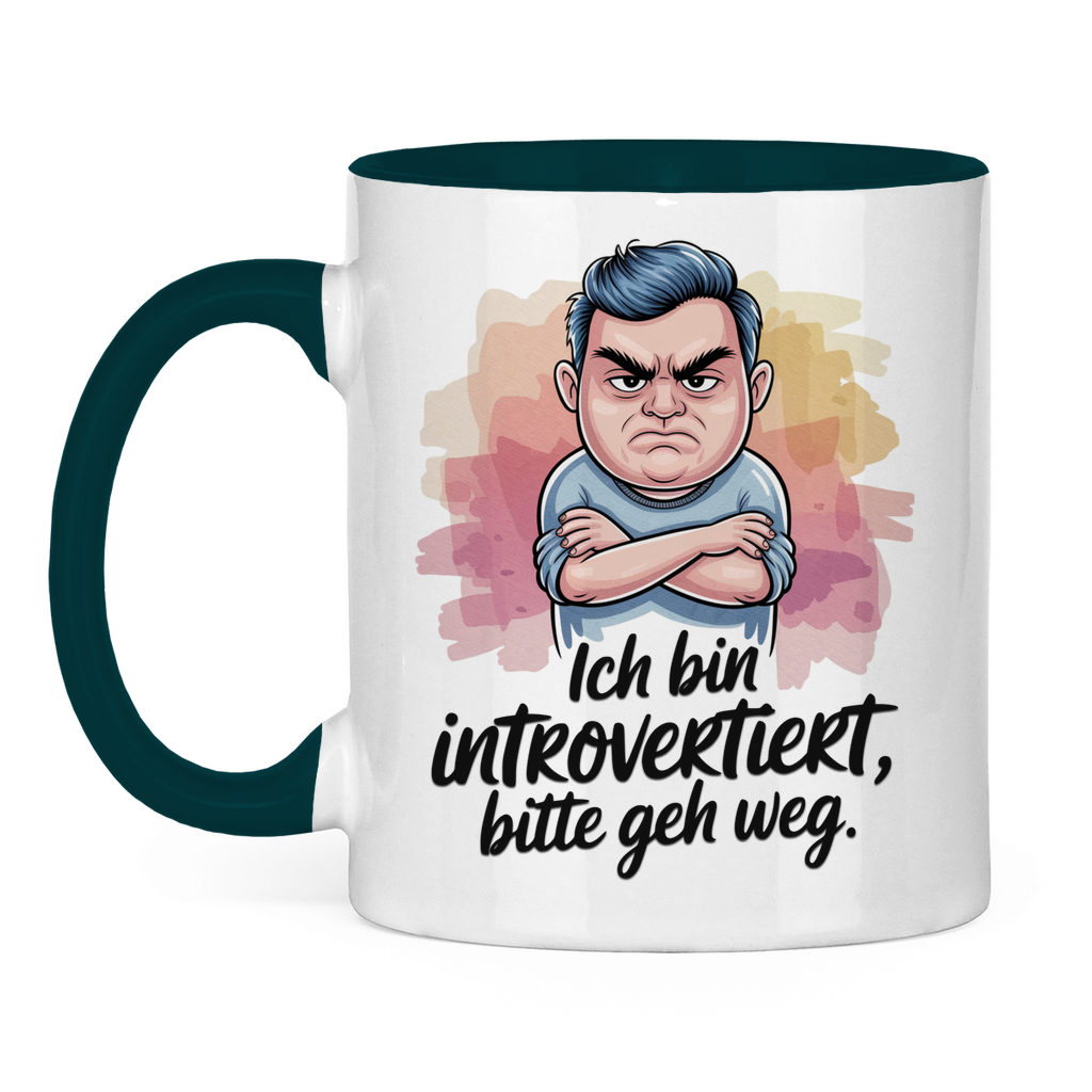Sprüche Tasse "Ich bin introvertiert, bitte geh weg" 2