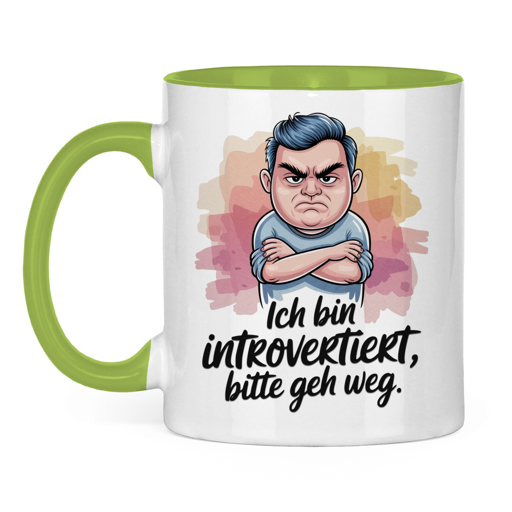 Sprüche Tasse "Ich bin introvertiert, bitte geh weg" 2