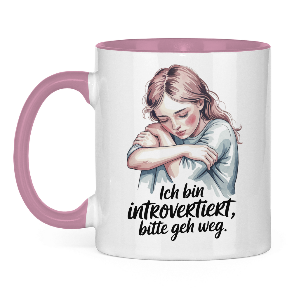 Sprüche Tasse "Ich bin introvertiert, bitte geh weg"