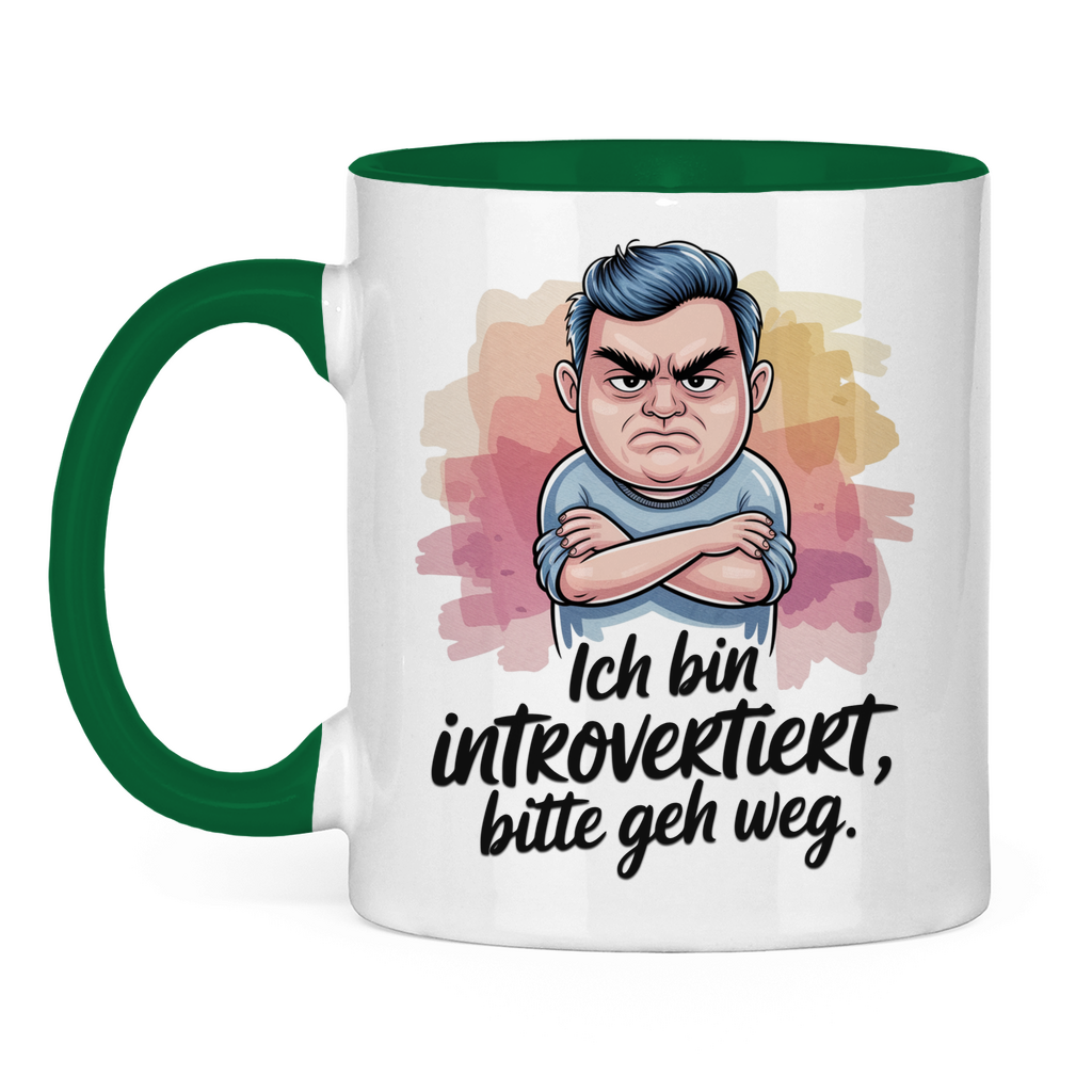 Sprüche Tasse "Ich bin introvertiert, bitte geh weg" 2