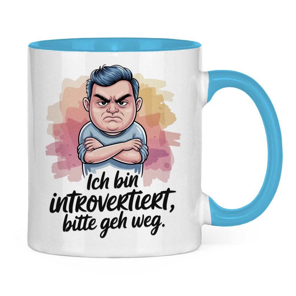 Sprüche Tasse "Ich bin introvertiert, bitte geh weg" 2