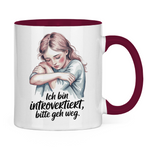 Sprüche Tasse "Ich bin introvertiert, bitte geh weg"