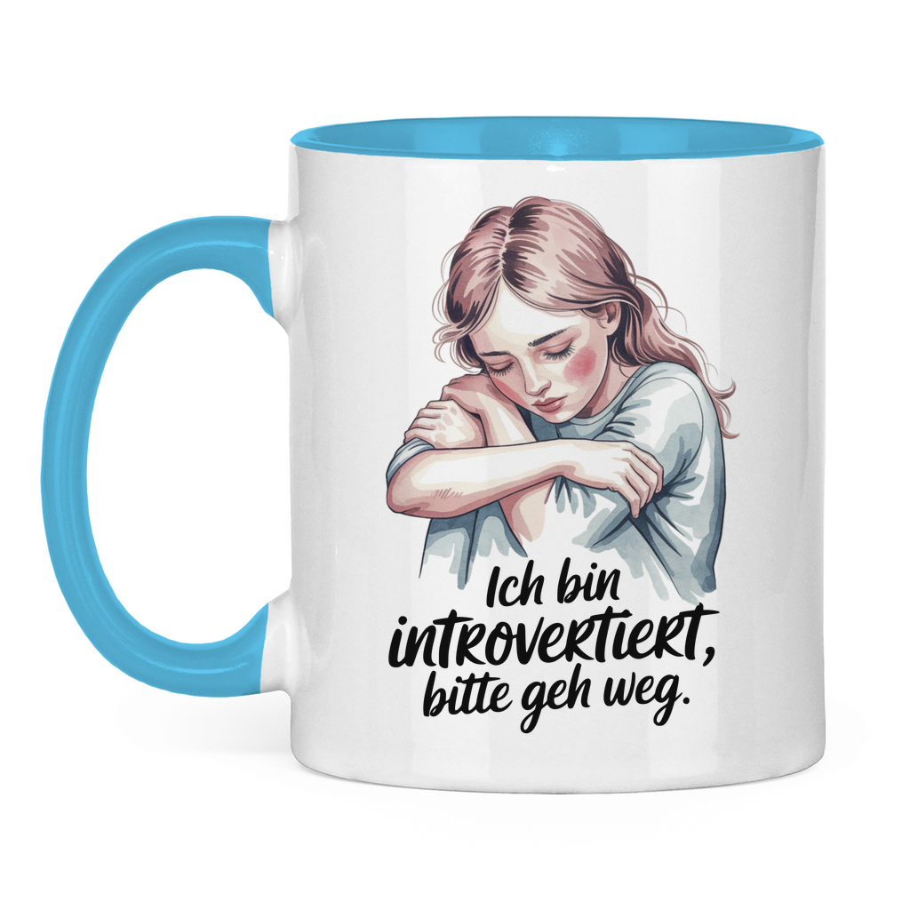 Sprüche Tasse "Ich bin introvertiert, bitte geh weg"