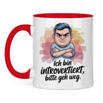 Sprüche Tasse "Ich bin introvertiert, bitte geh weg" 2