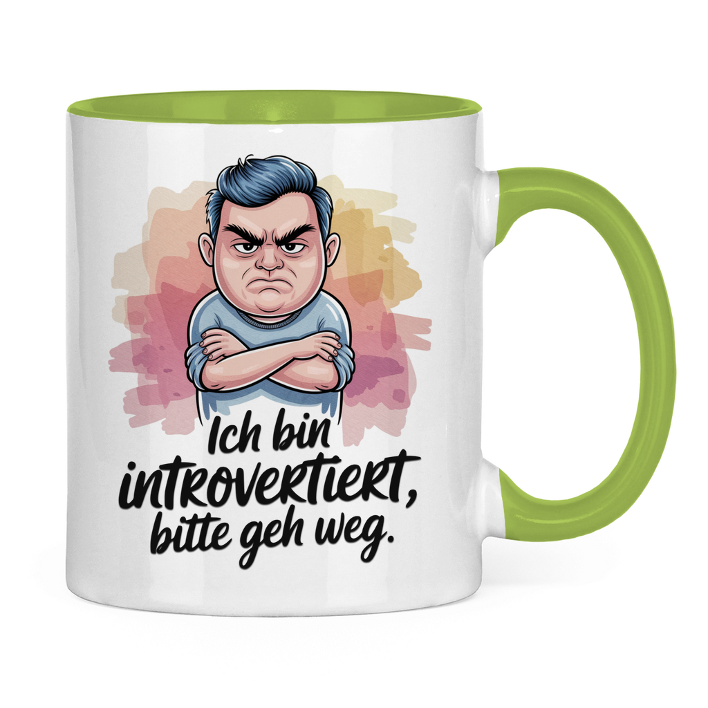 Sprüche Tasse "Ich bin introvertiert, bitte geh weg" 2