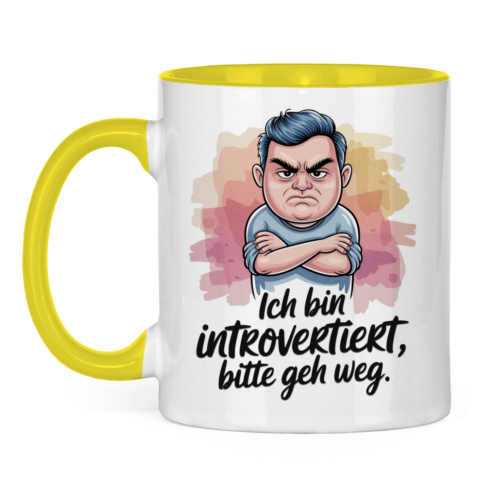 Sprüche Tasse "Ich bin introvertiert, bitte geh weg" 2