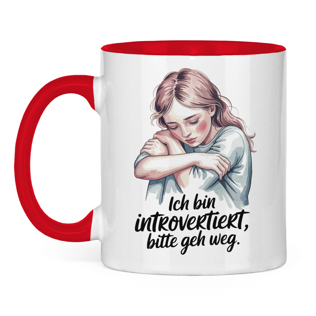Sprüche Tasse "Ich bin introvertiert, bitte geh weg"