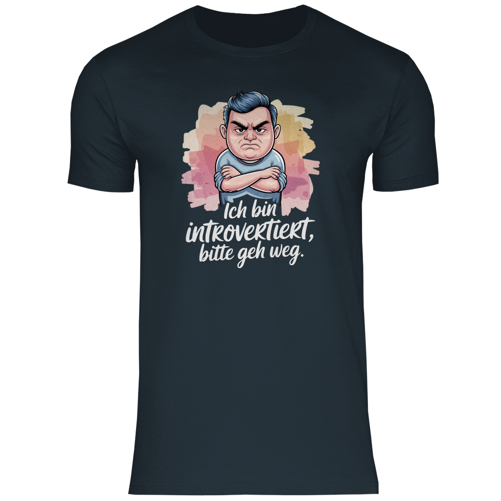 Lustiges T-Shirt "Ich bin introvertiert, bitte geh weg" Herren 2