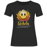 Smiley T-Shirt "Dein Lächeln ist der Beweis, dass die besten Dinge im Leben kostenlos sind." Damen