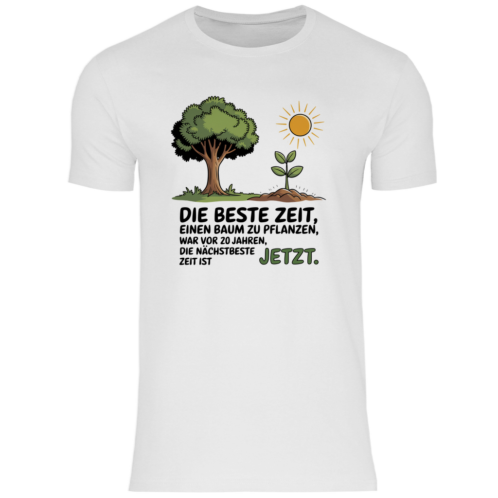 Motivation Shirt "Die beste Zeit einen Baum zu pflanzen, war vor 20 Jahren" Herren