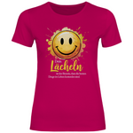 Smiley T-Shirt "Dein Lächeln ist der Beweis, dass die besten Dinge im Leben kostenlos sind." Damen