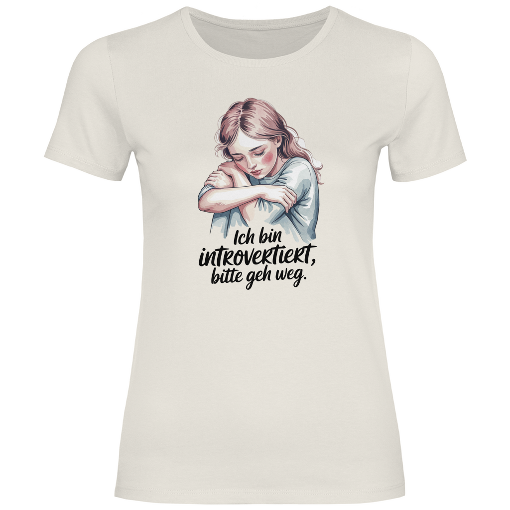 Lustiges T-Shirt "Ich bin introvertiert, bitte geh weg" Damen