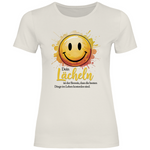 Smiley T-Shirt "Dein Lächeln ist der Beweis, dass die besten Dinge im Leben kostenlos sind." Damen