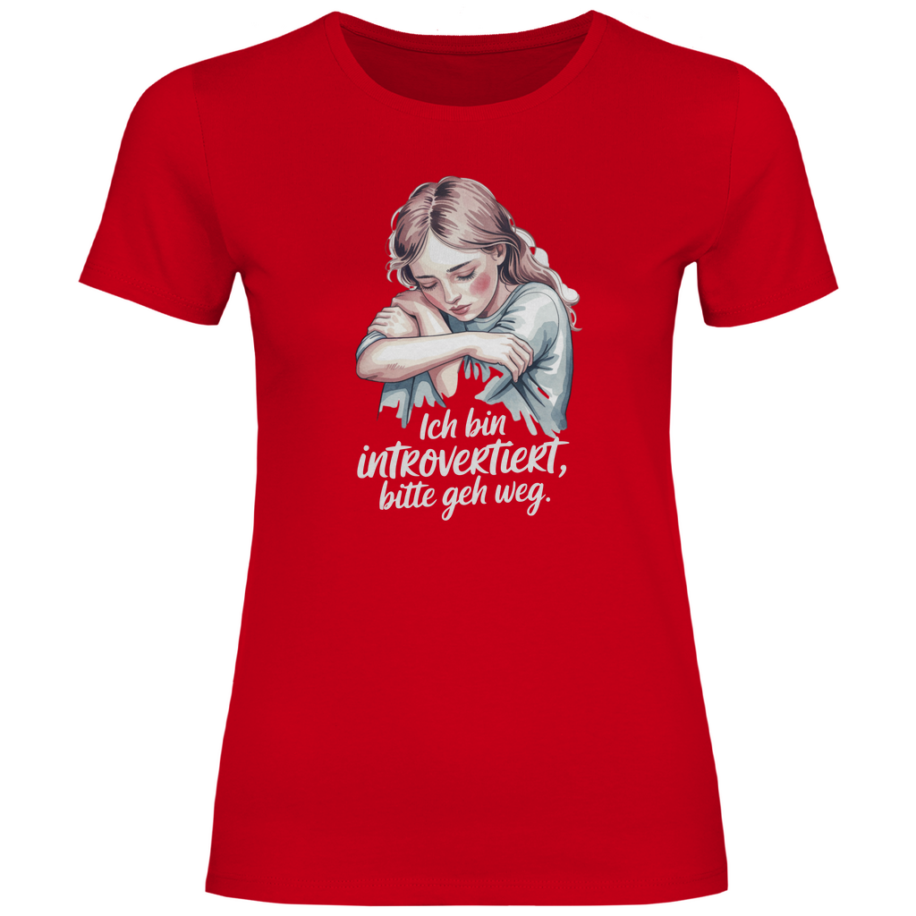 Lustiges T-Shirt "Ich bin introvertiert, bitte geh weg" Damen