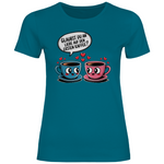 Kaffee T-Shirt "Glaubst du an Liebe auf den ersten Kaffee?" Damen