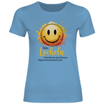 Smiley T-Shirt "Dein Lächeln ist der Beweis, dass die besten Dinge im Leben kostenlos sind." Damen