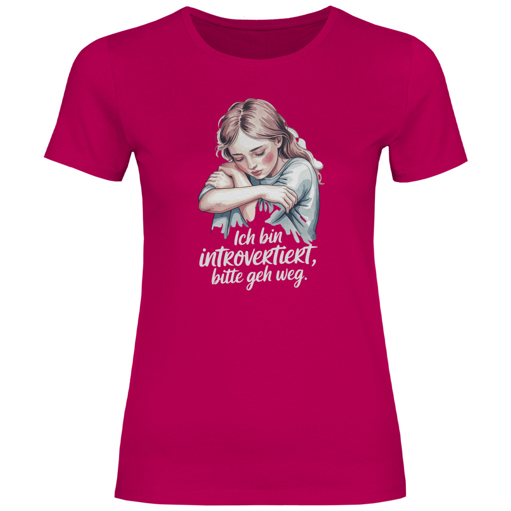 Lustiges T-Shirt "Ich bin introvertiert, bitte geh weg" Damen