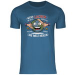 Lustiges T-Shirt "Wenn Lachen die beste Medizin ist, muss dein Gesicht die Welt heilen." Herren