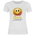 Smiley T-Shirt "Dein Lächeln ist der Beweis, dass die besten Dinge im Leben kostenlos sind." Damen