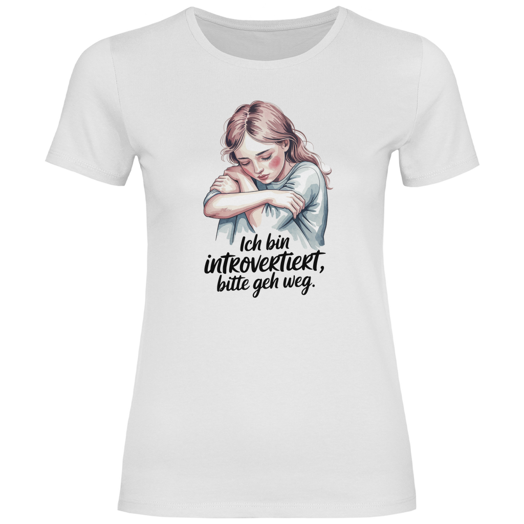 Lustiges T-Shirt "Ich bin introvertiert, bitte geh weg" Damen